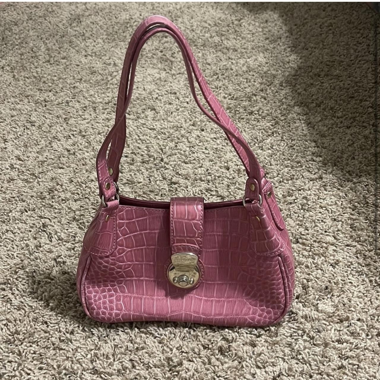 Y2K Liz Claiborne Mini Snakeskin PVC Leather Bag - Depop