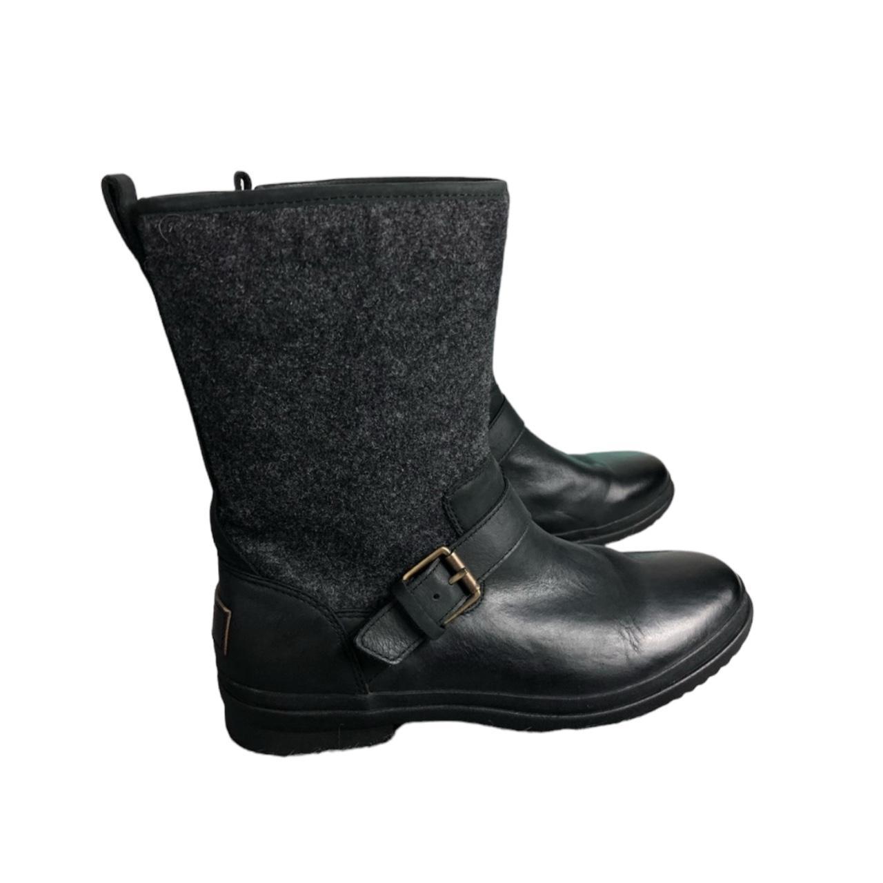 Black mid calf ugg boots best sale