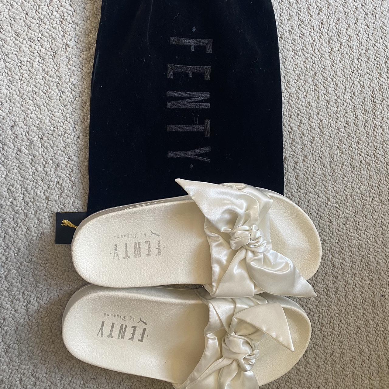 Fenty x puma box slide in marshmallow. Brand new