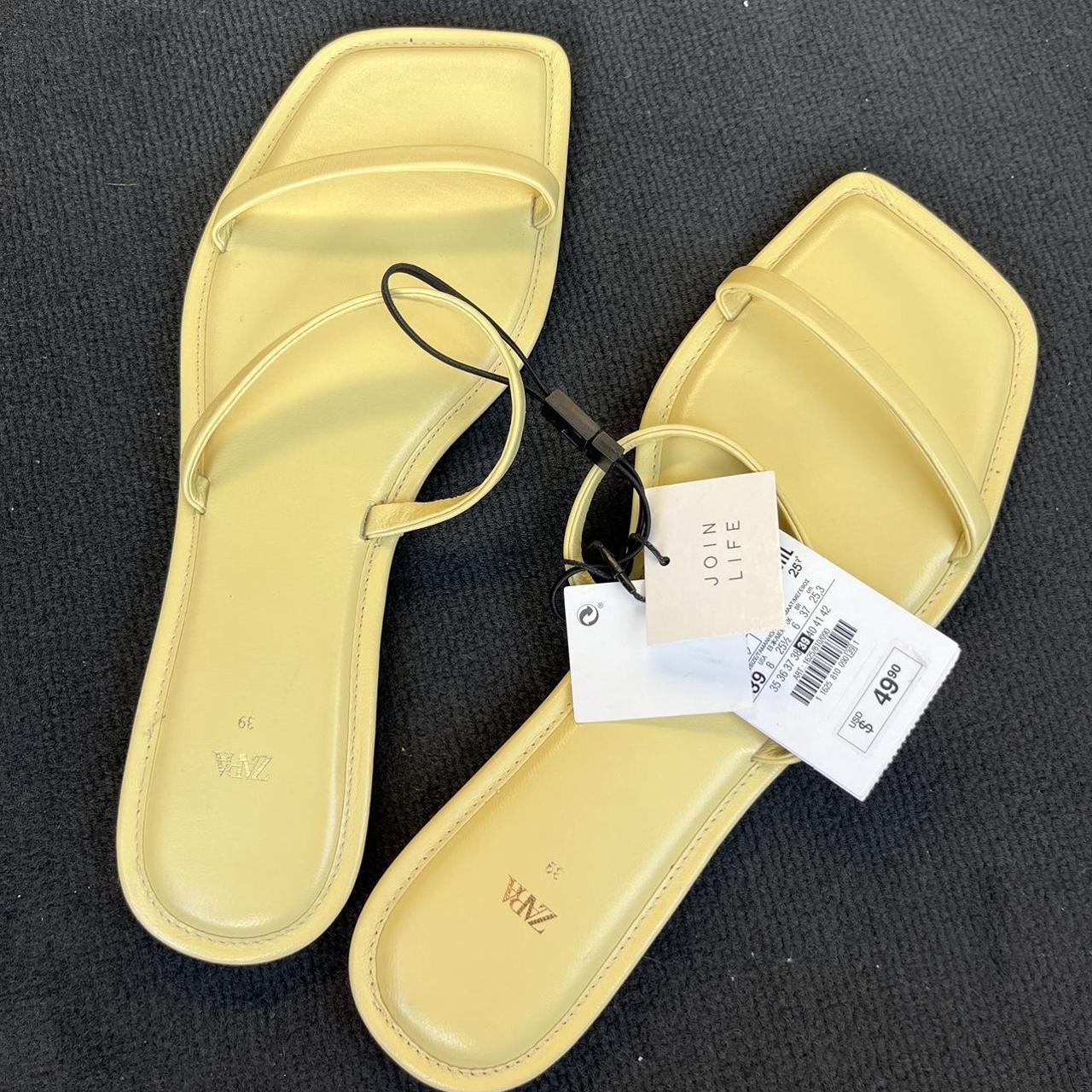 Zara Women's Yellow Sandals (2)