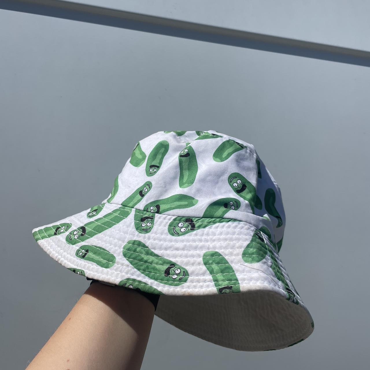 Pickle Rick festival bucket hat Some marks on the... - Depop