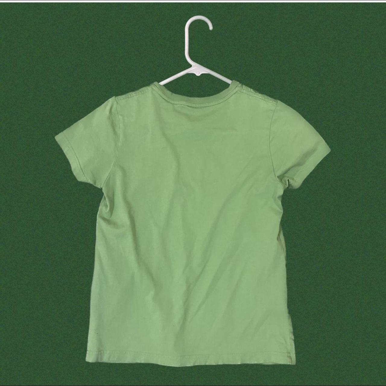 Apple Women's Green and Yellow T-shirt (2)