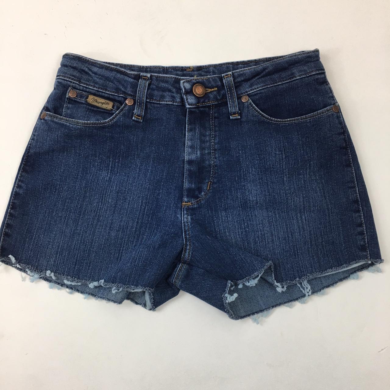 Vintage 1990s Wrangler denim jeans reworked shorts... - Depop