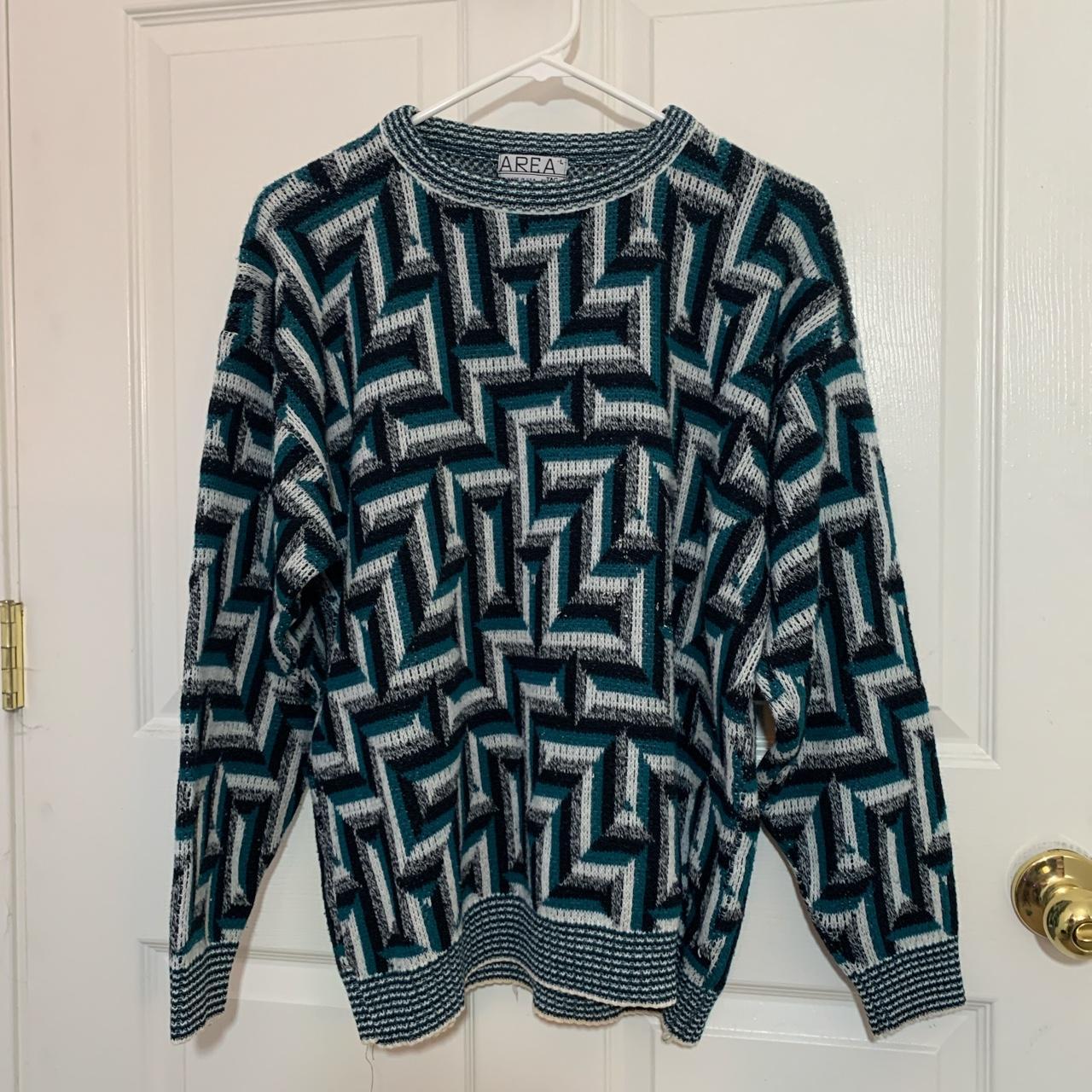 Vintage Acrylic Sweater Made in USA Area - Depop