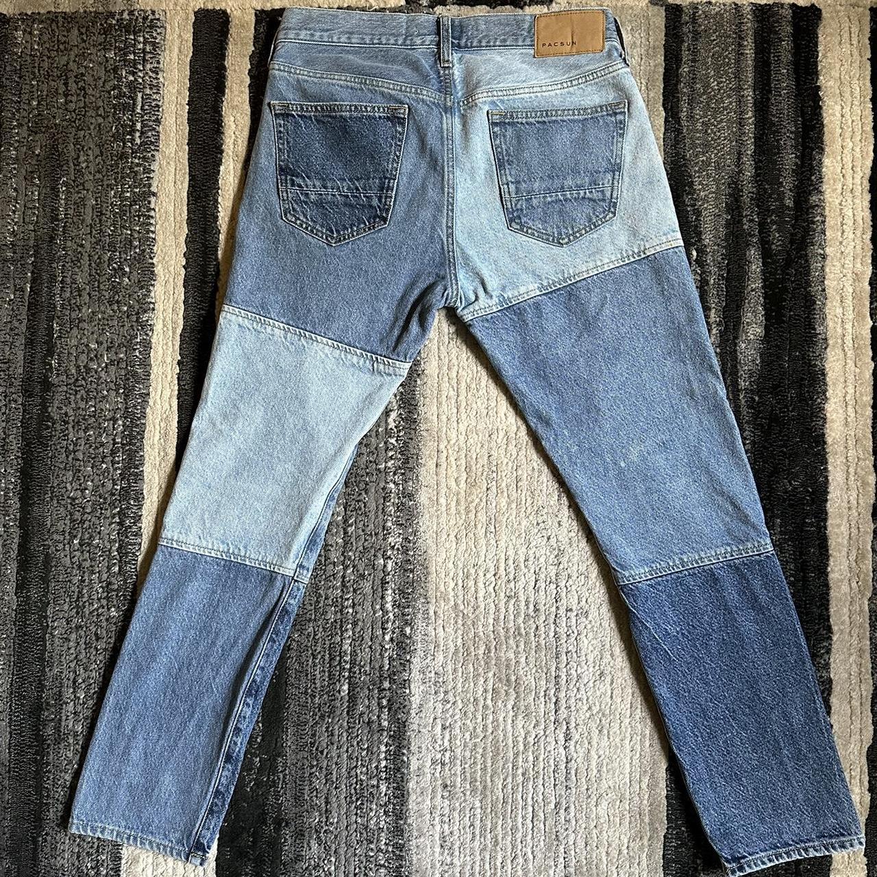 PacSun Men's Blue and Navy Jeans Depop