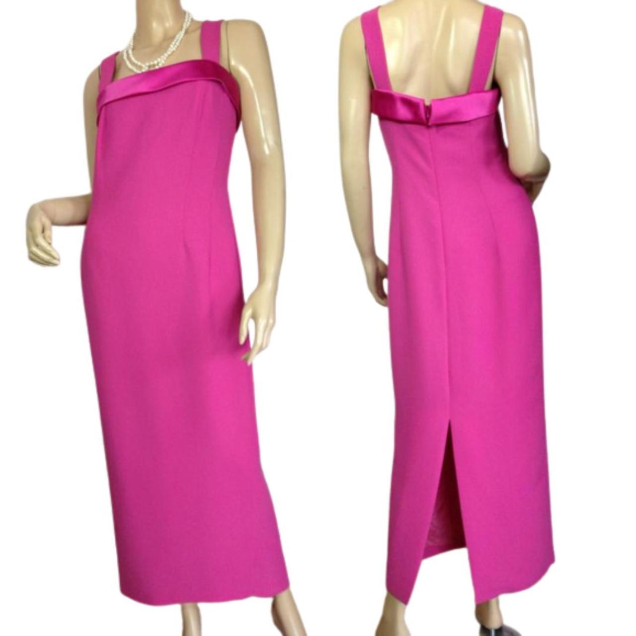 y2k pink maxi dress brand frank usher sz S uk 12 pit... - Depop