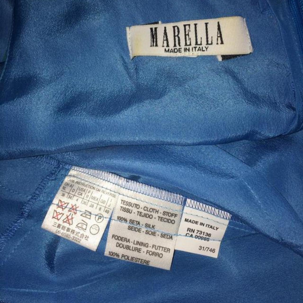 90s maxi dress blue color brand marella sz XS pit to... - Depop