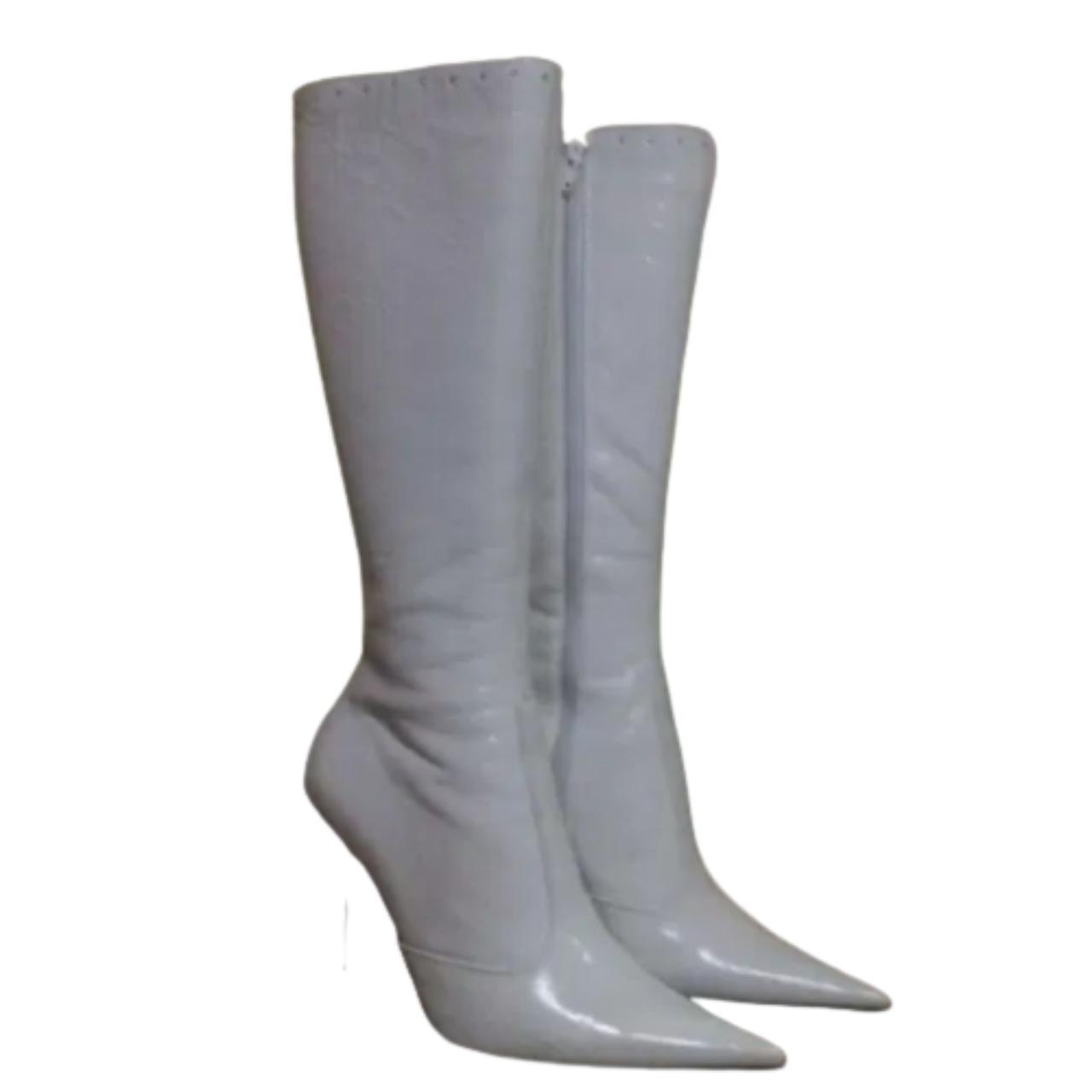 Women's White Boots Depop