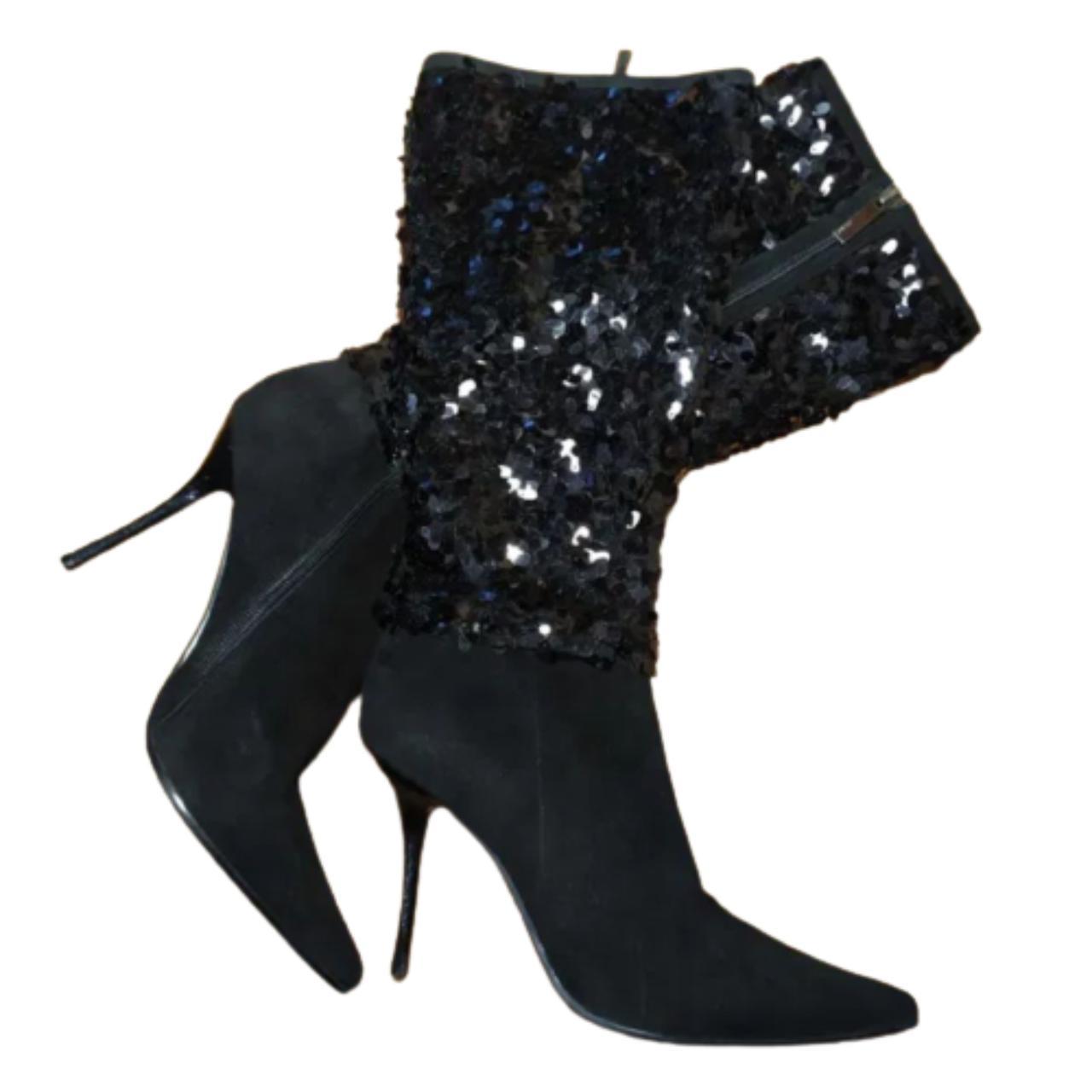 Sequence suede boots black color brand Cussi Eur... - Depop
