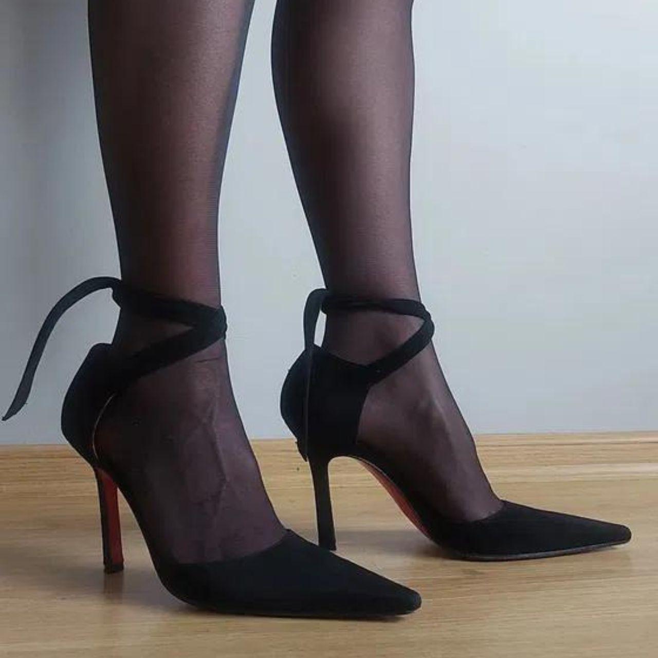 Elegant black high heels best sale