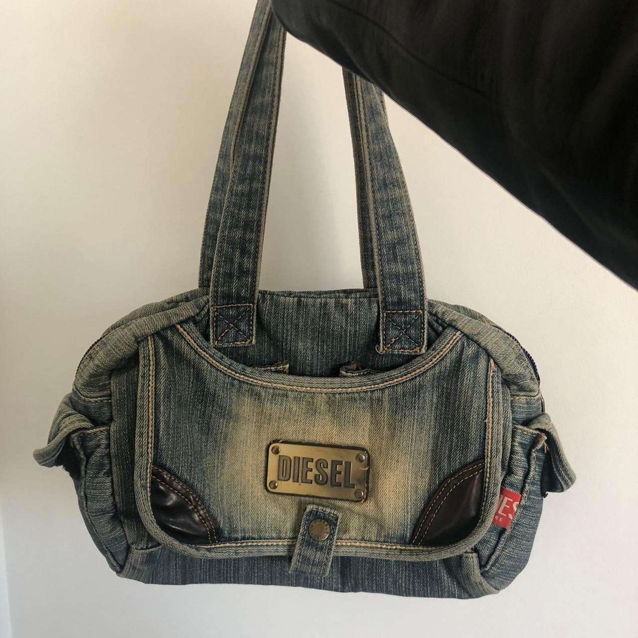 y2k diesel shoulder bag. soo y2k with the washed... - Depop