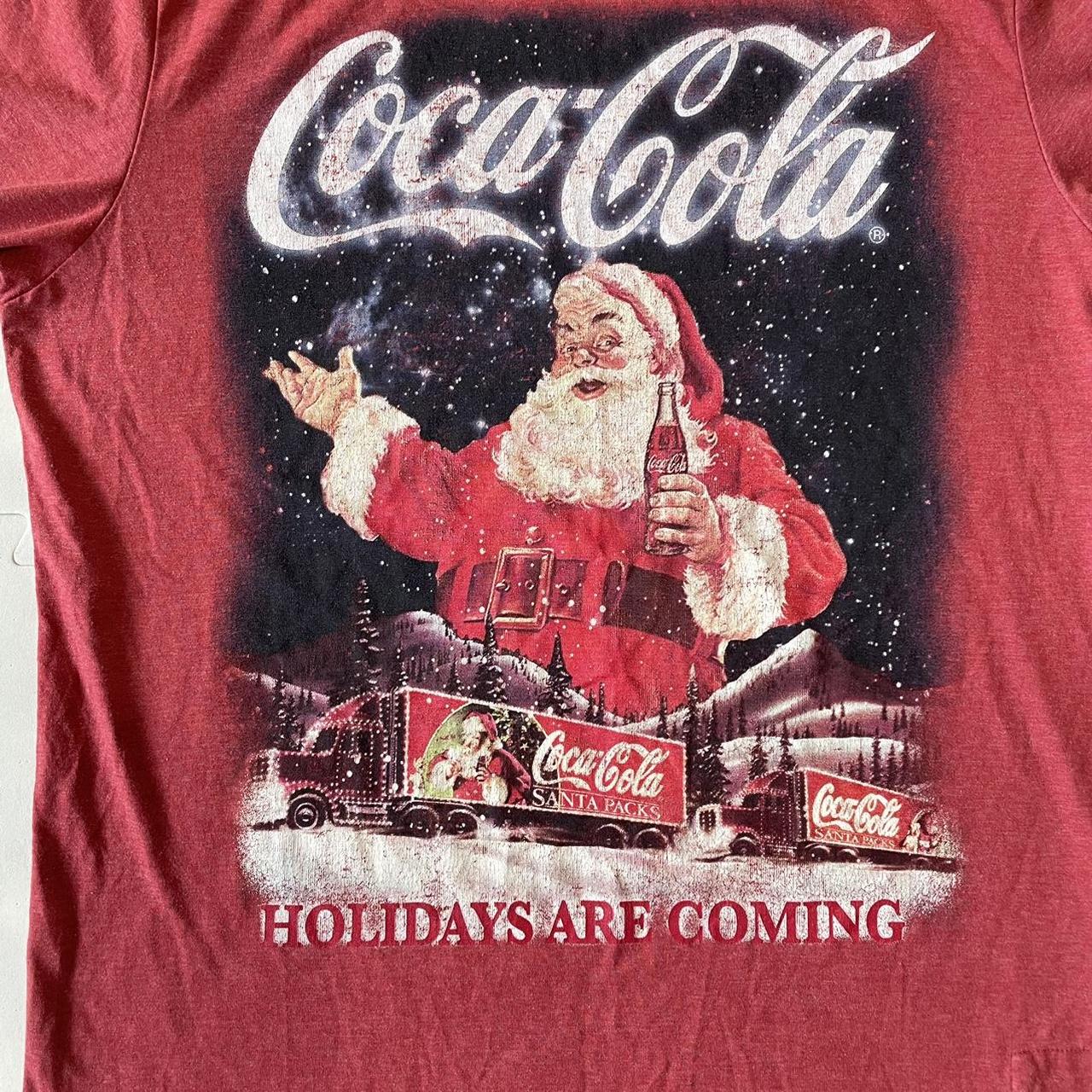 Official Coca Cola Santa Christmas Red T-shirt... - Depop