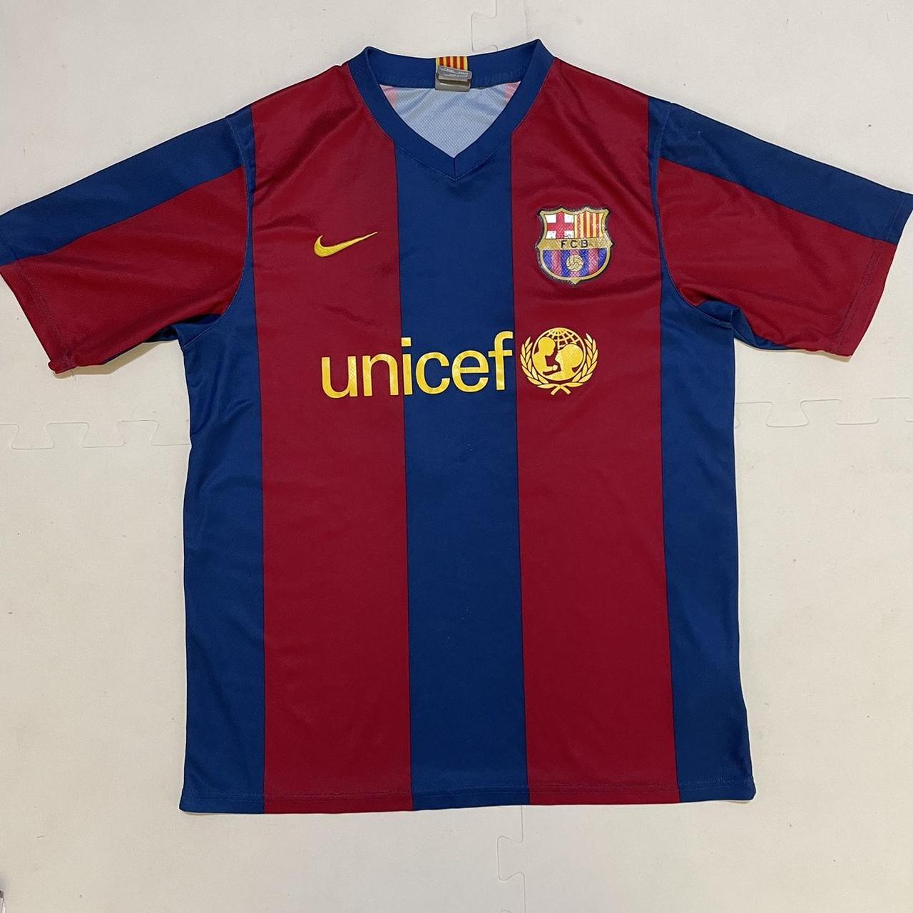 Nike FC Barcelona 2007/08 Home Football Shirt Soccer... - Depop