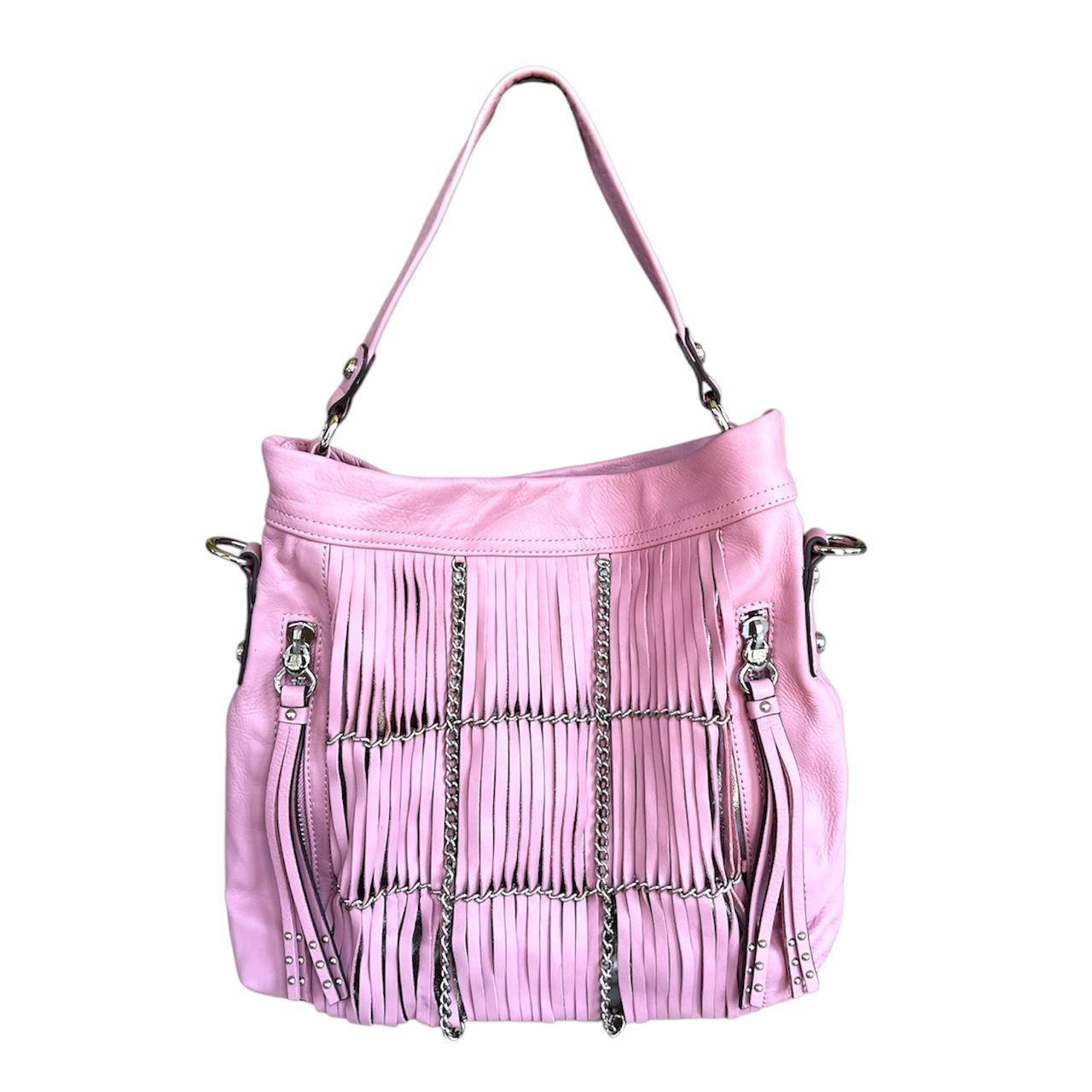 Women's Shoulder bags - Pink/Purple – B. Makowsky Pink Fringe Leather Bag Soft …