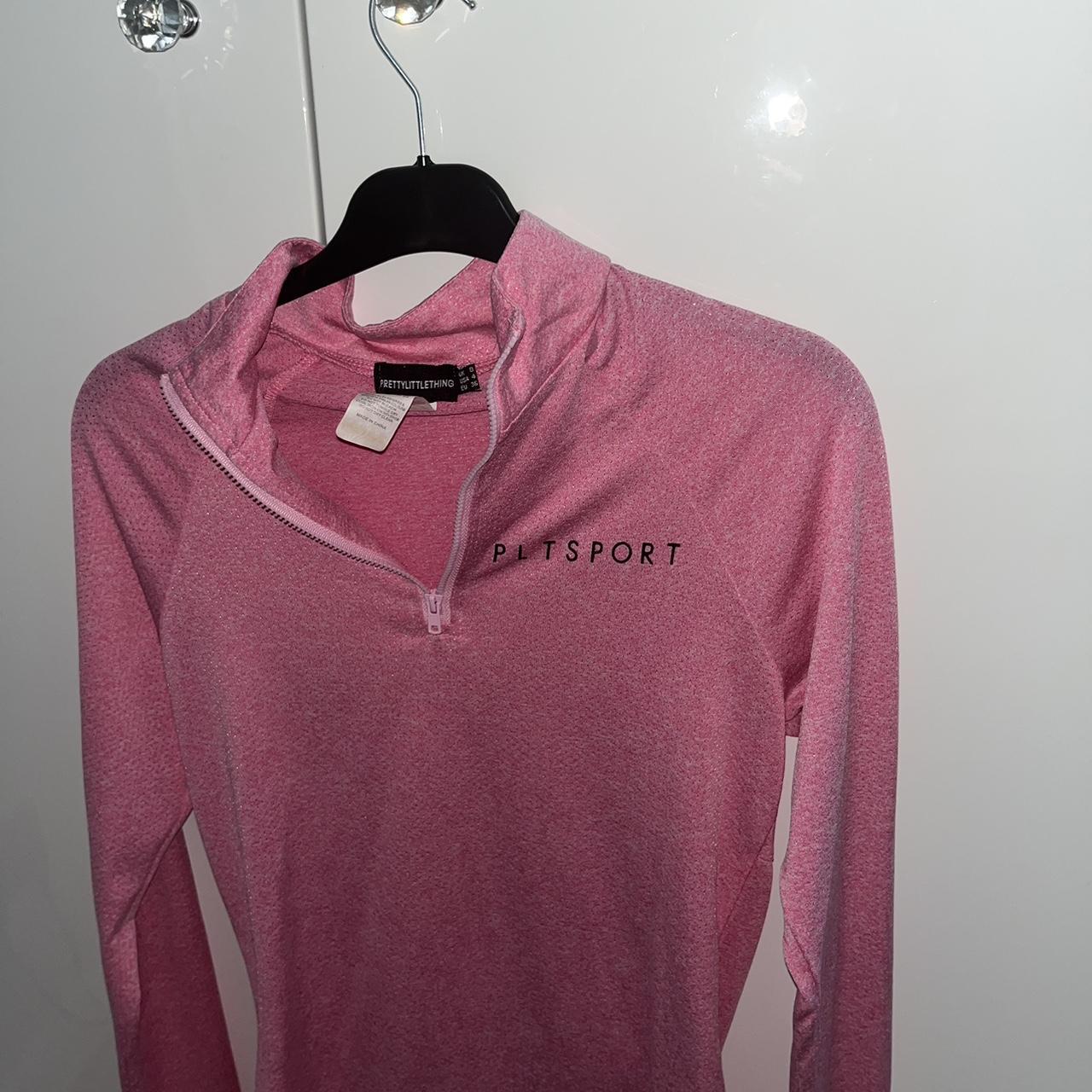 pink plt 1/4 zip worn once perfect condition size... - Depop