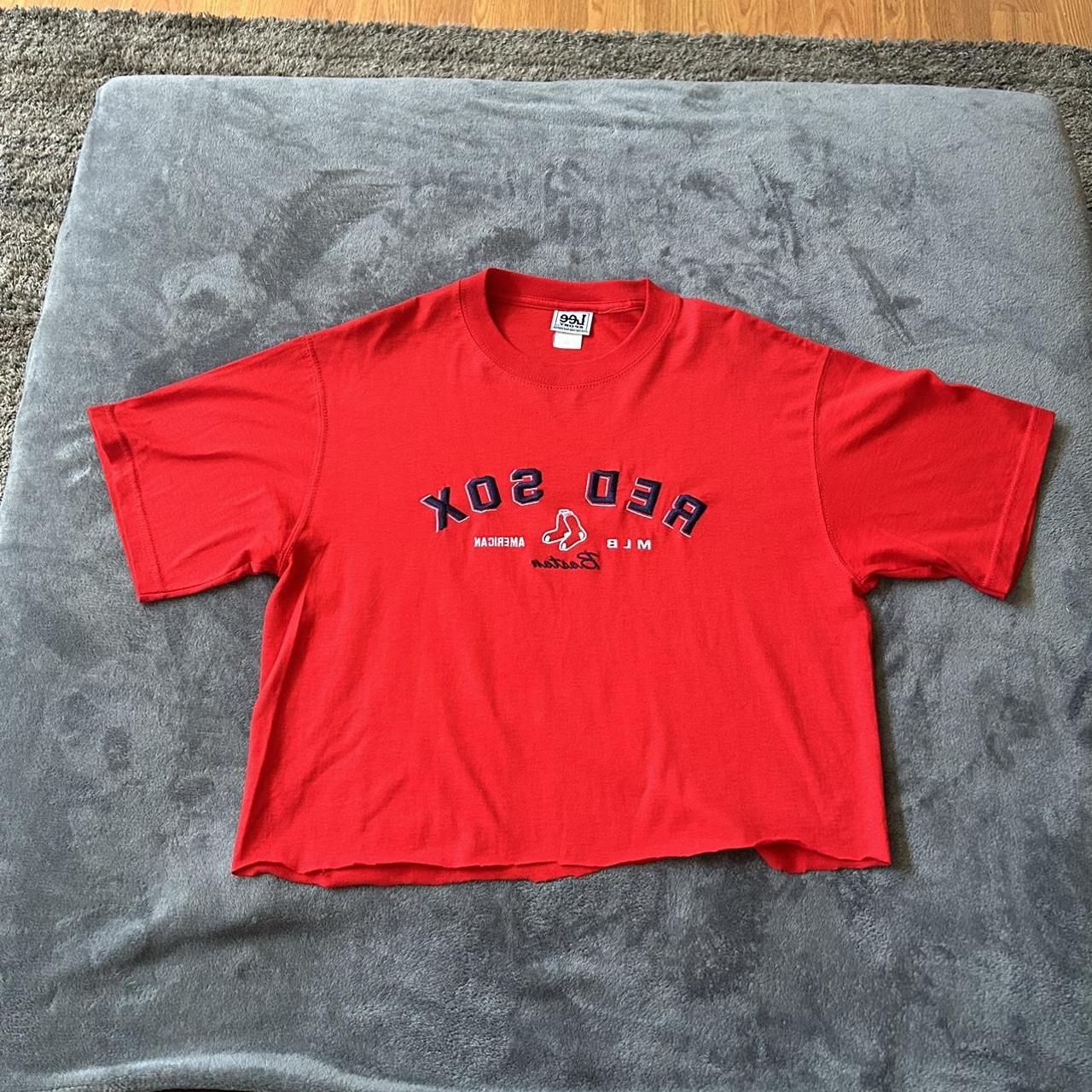 MLB Boston Red Sox Baseball Custom Cropped T Shirt - Depop