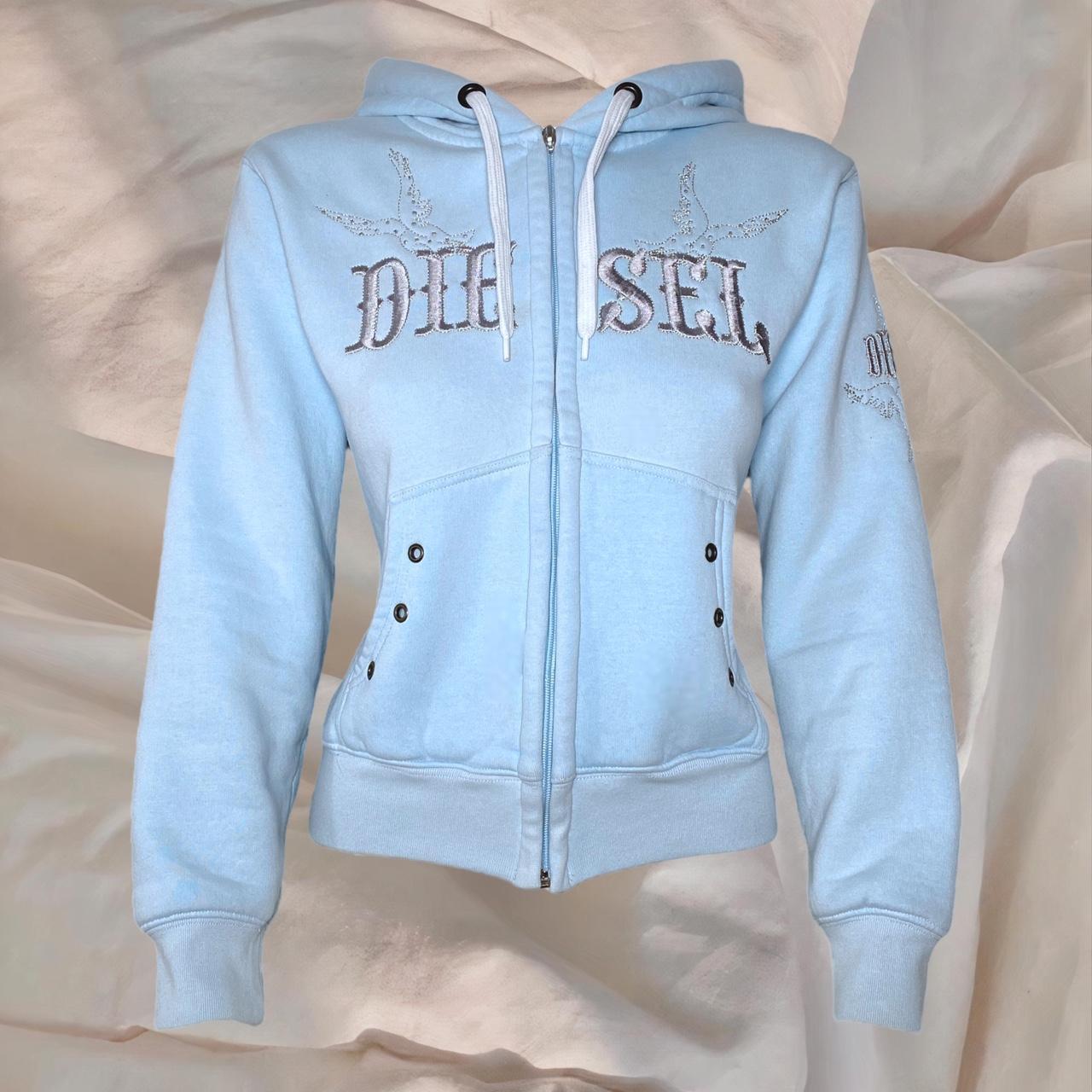 • Diesel Archive y2k Woman's Women Baby Blue Hoodie...