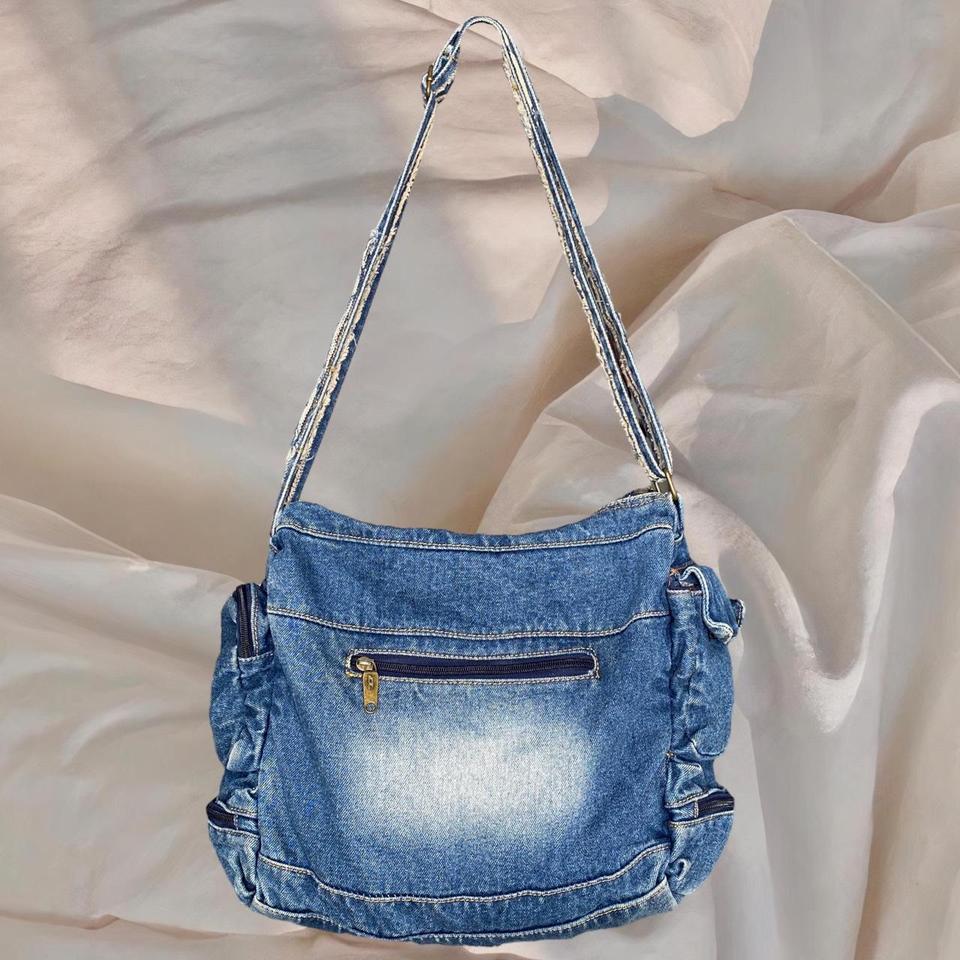 Rare Diesel Gorpcore Archive Blue Denim Crossbody... - Depop