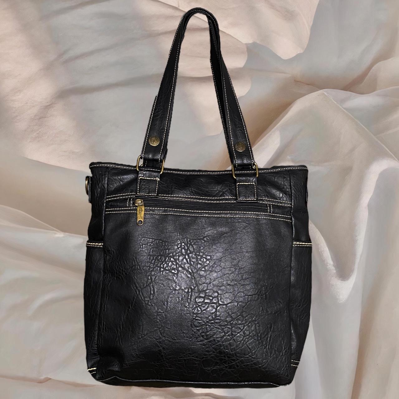 Diesel Rare Gorpcore Archive Black Leather Big... - Depop