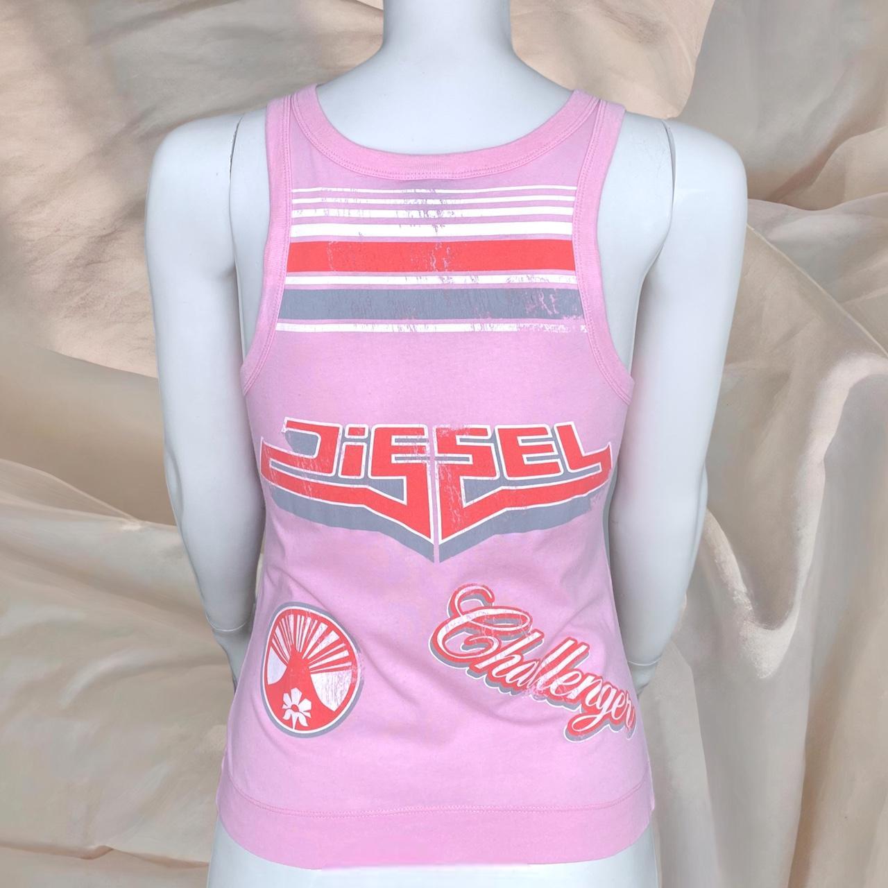 Diesel Archive Pink Tank Top Summer 26 Retro | Depop