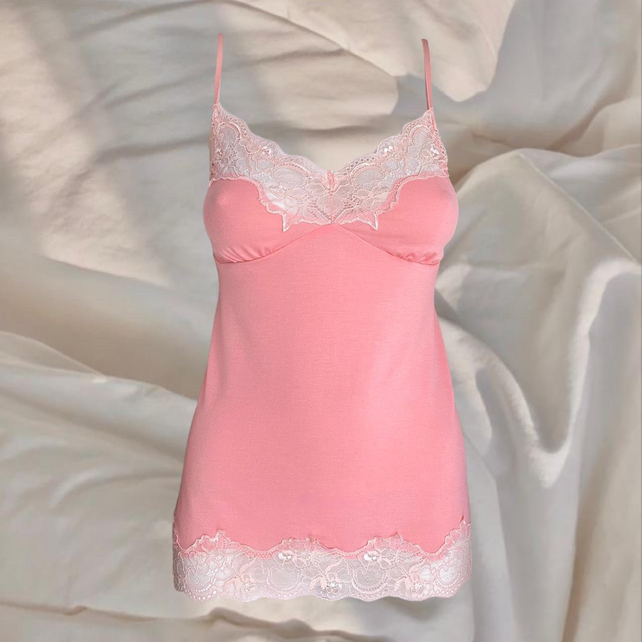 vintage y2k victoria's secret lace babydoll cami top - Depop