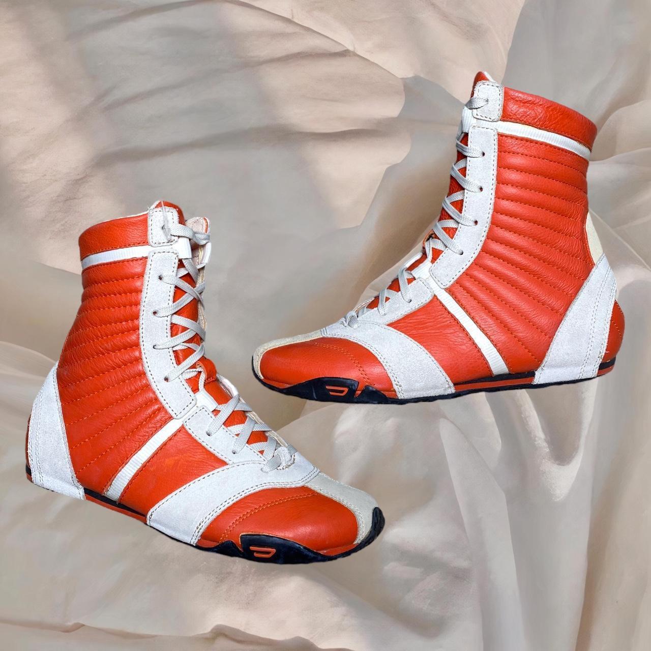 Diesel Phoebs Archive Gorpcore Orange Boxing Shoes... - Depop