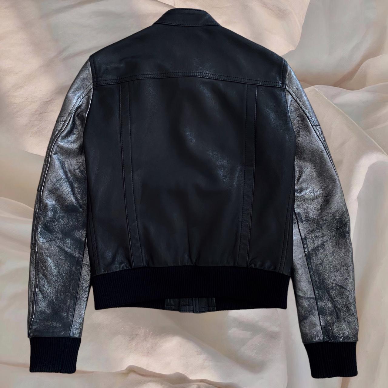 Diesel Archive Black Silver Leather Jacket Biker | Depop
