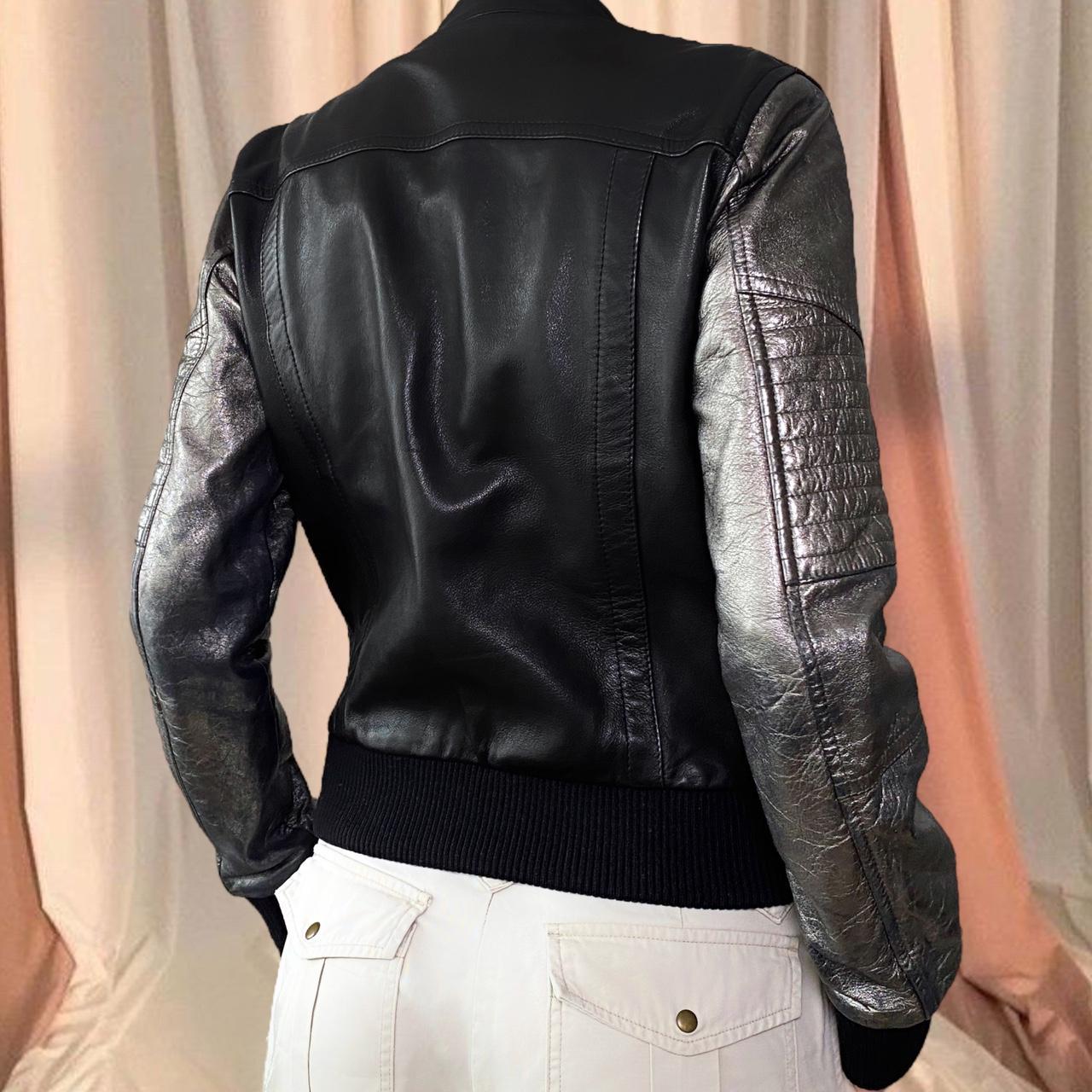 Diesel Archive Black Silver Leather Jacket Biker | Depop