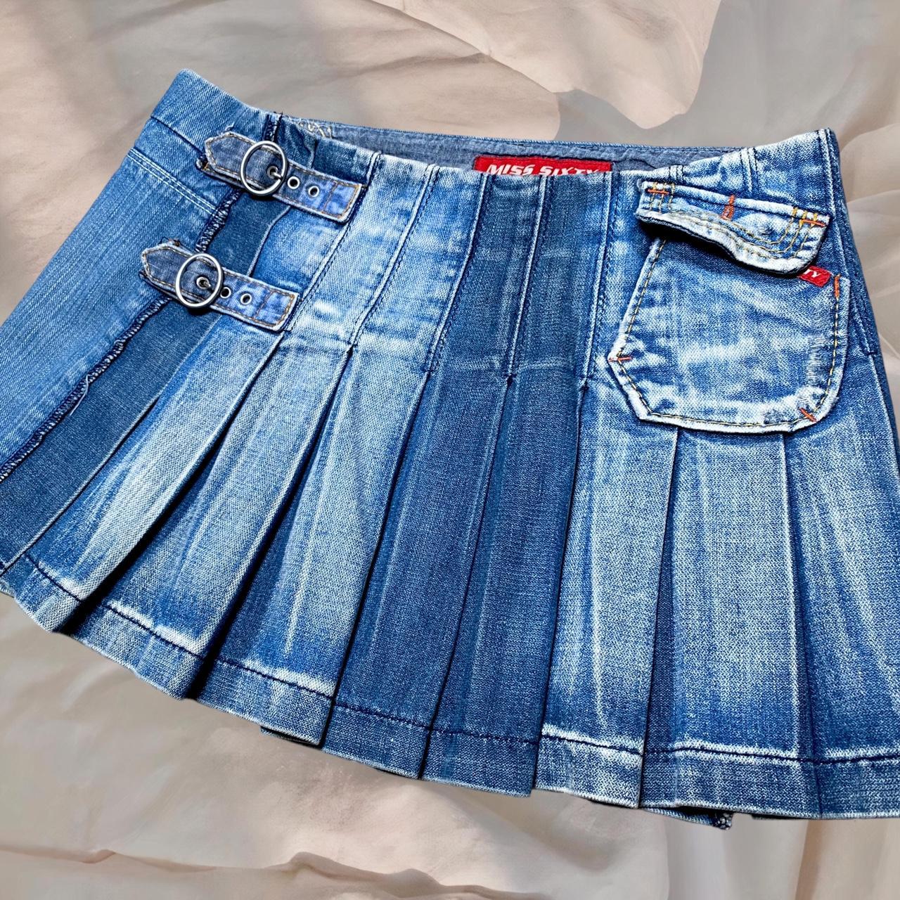 Miss Sixty Iconic Rare Archive Denim Mini Skirt... - Depop