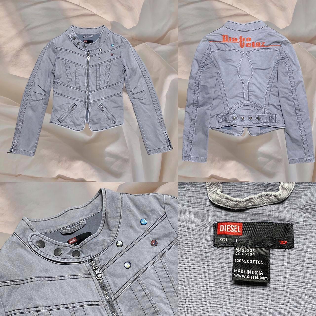 Diesel Archive Gray Gorpcore Biker Moto Racer | Depop