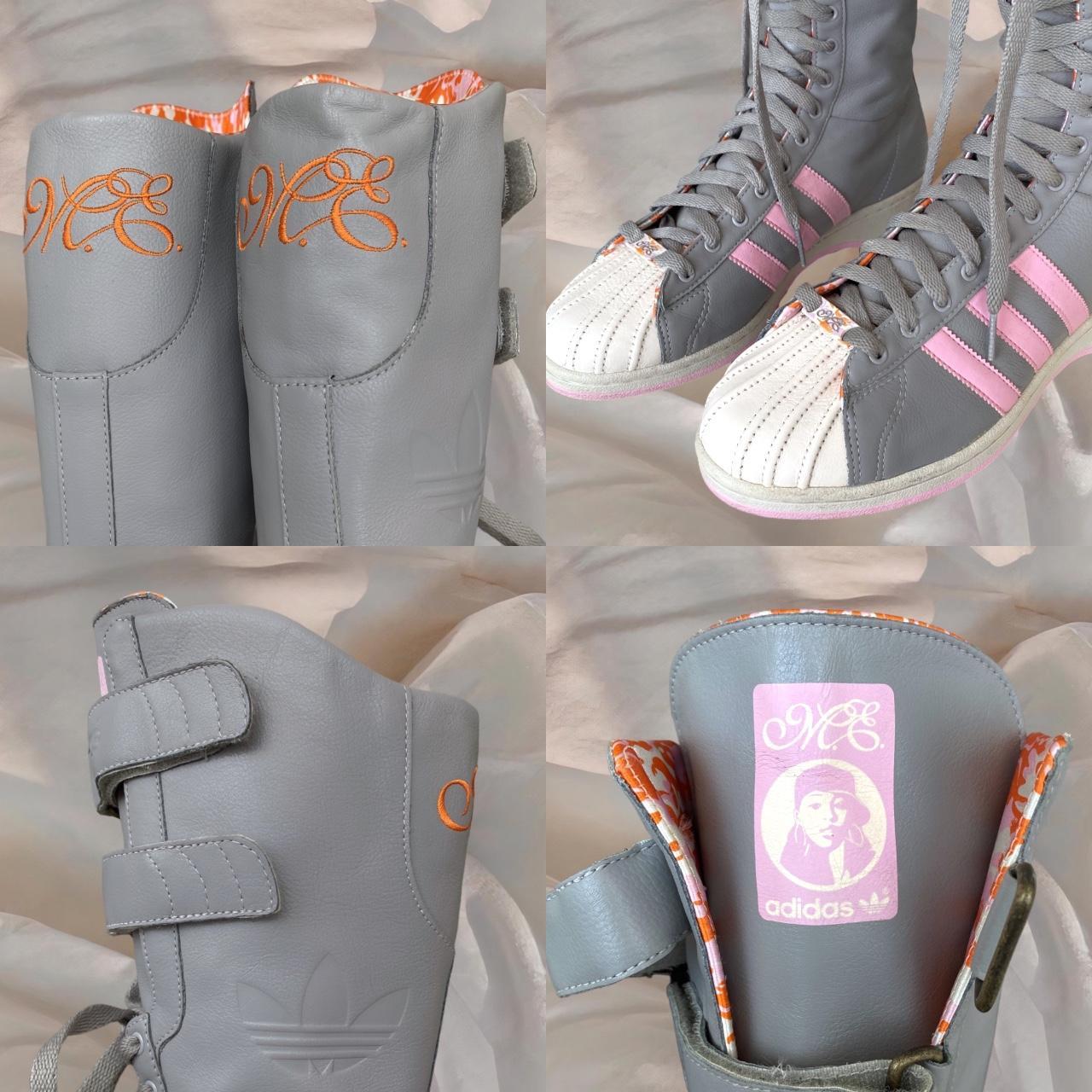 Pink high top adidas online