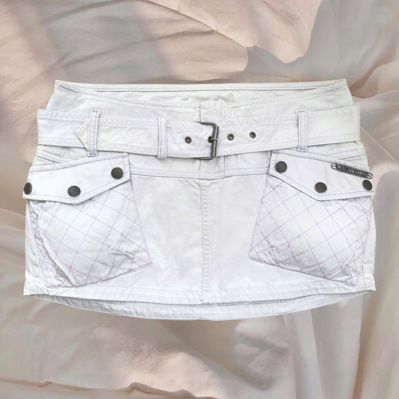 Diesel Vintage White Cargo Mini Skirt Belt Depop