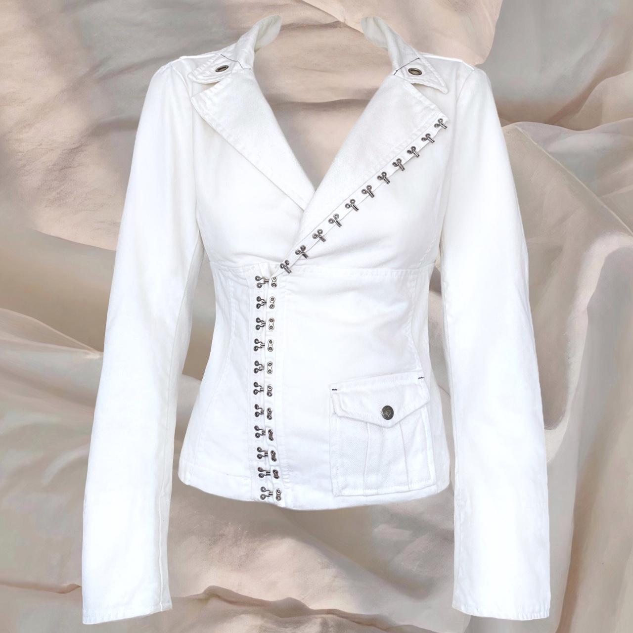 Diesel Archive Gorpcore White Corset Blazer Jacket 00s y2k