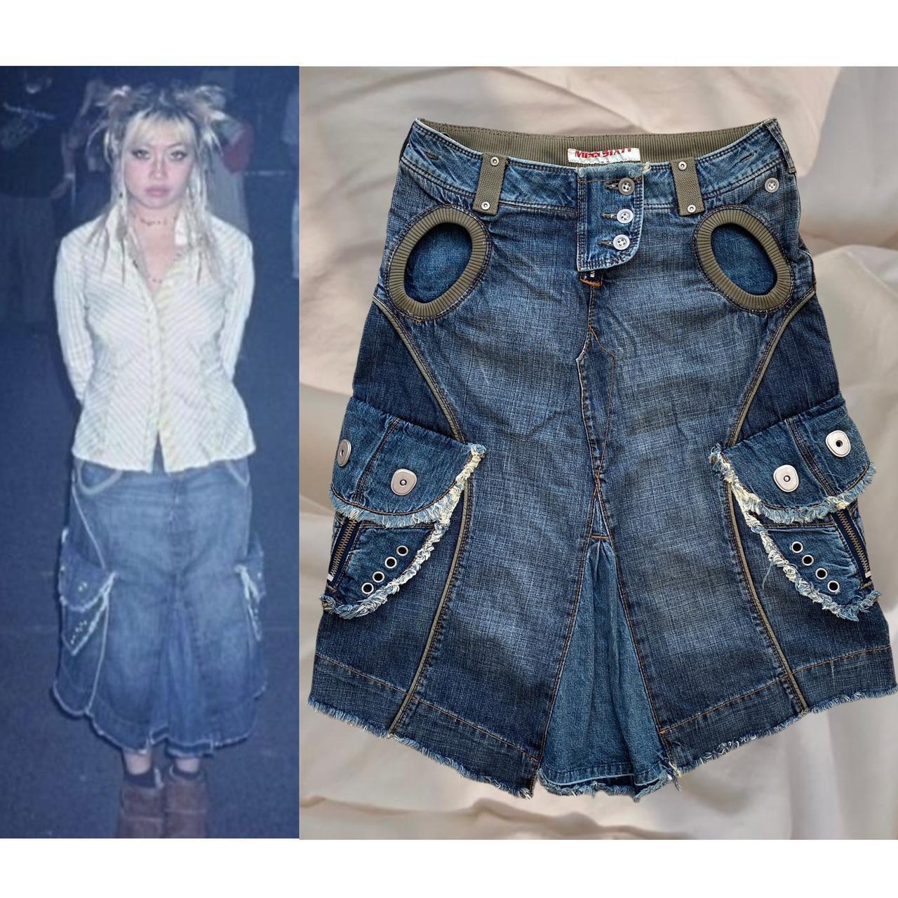 Miss Sixty Archive Denim Jeans Midi Skirt Y2K... - Depop