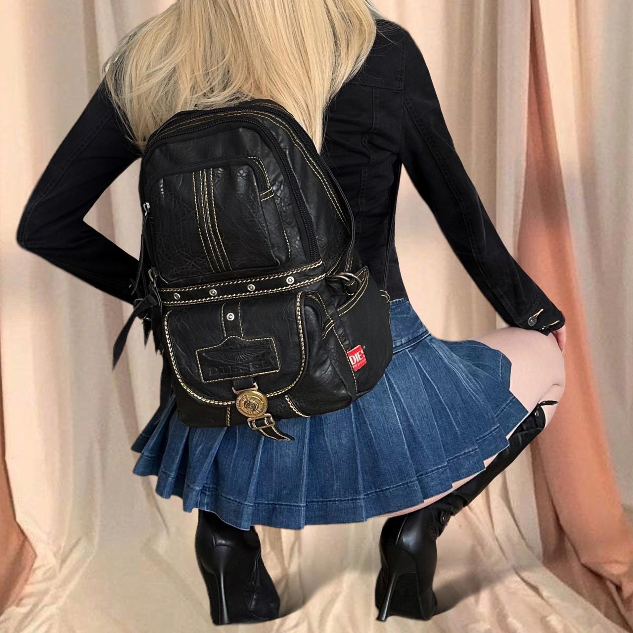 バッグ archive 90s diesel decoration leather Vintage 90s Diesel Bag Leather Backpack Rare y2k | eBay