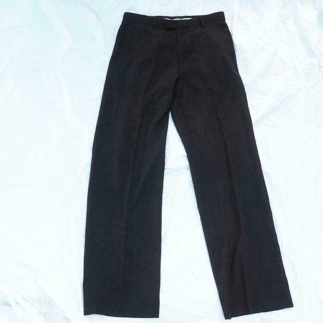 Emporio Armani Women's Black Knit Pants 32x33 Size... - Depop