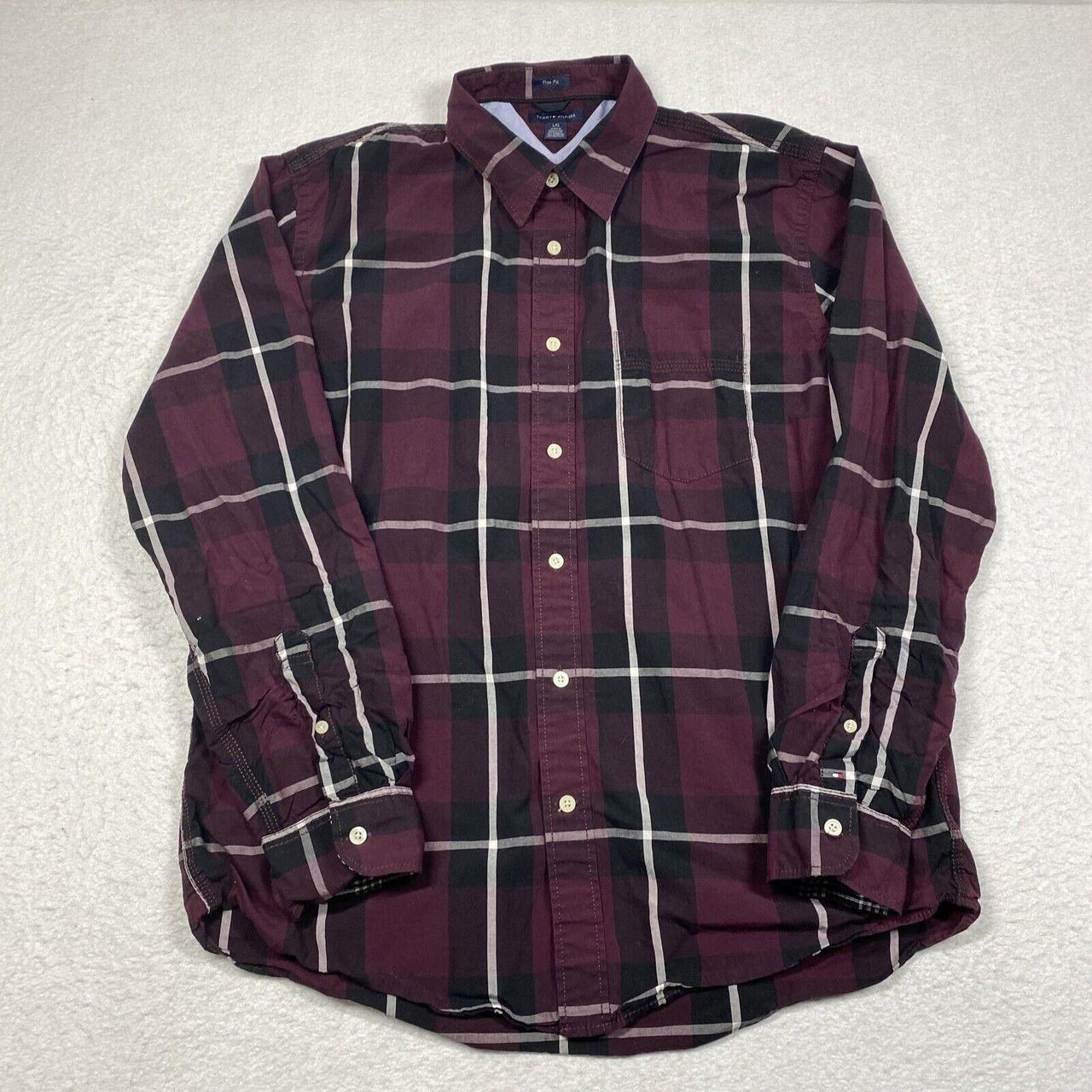 Tommy Hilfiger Trim Fit Mens Medium Multicolor Plaid... - Depop