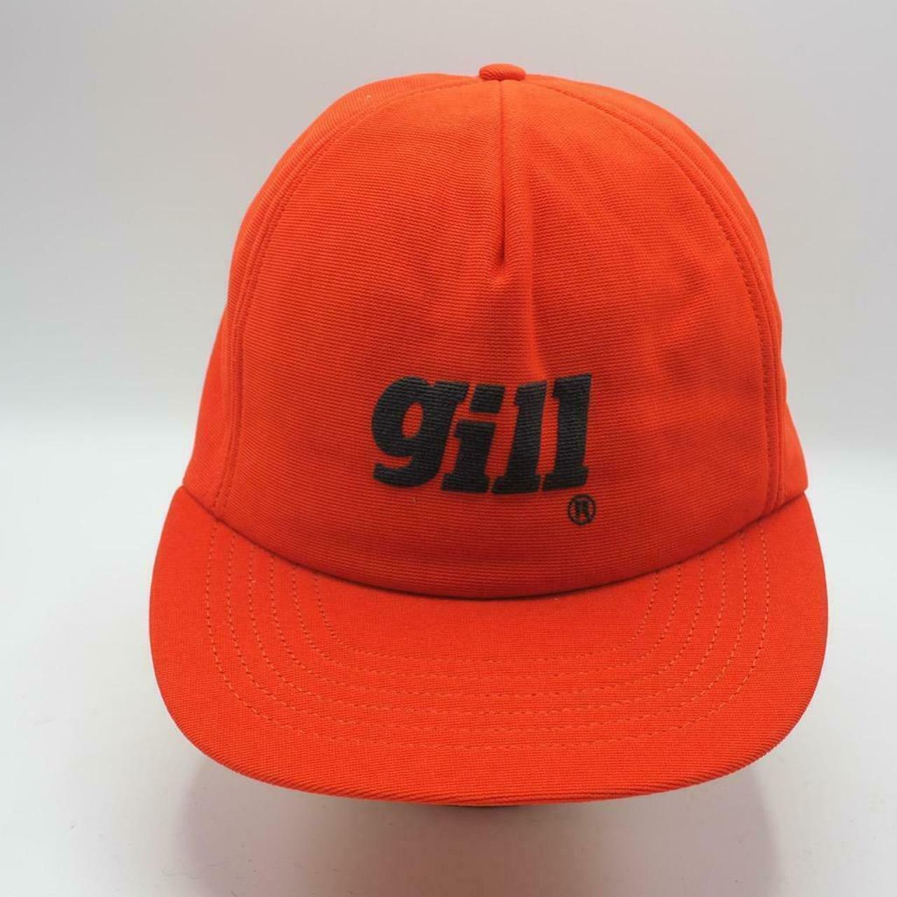 Vintage Gill Hunter Orange Adjustable Snapback... Depop
