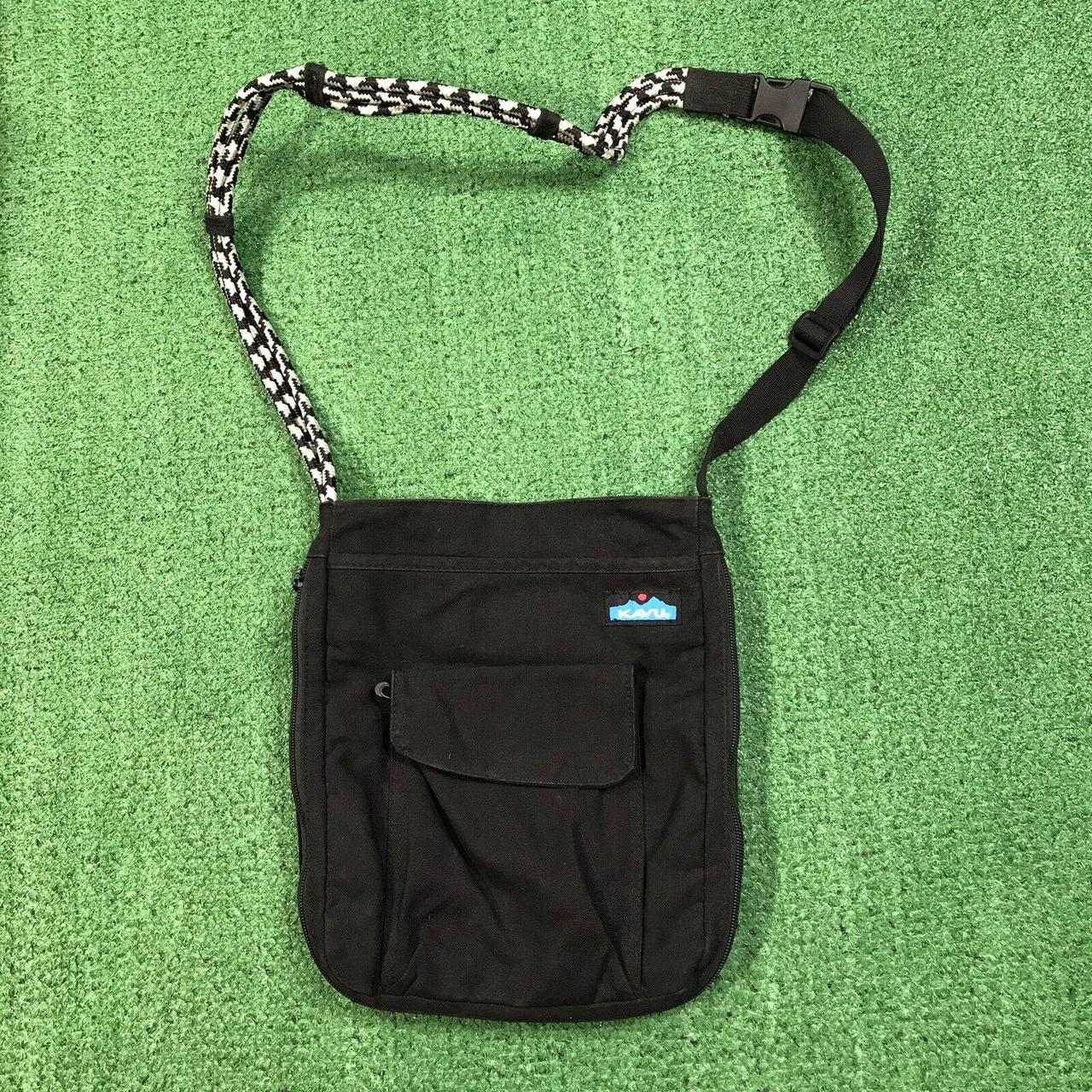 Kavu Rope Bag Crossbody Purse Black Canvas... Depop