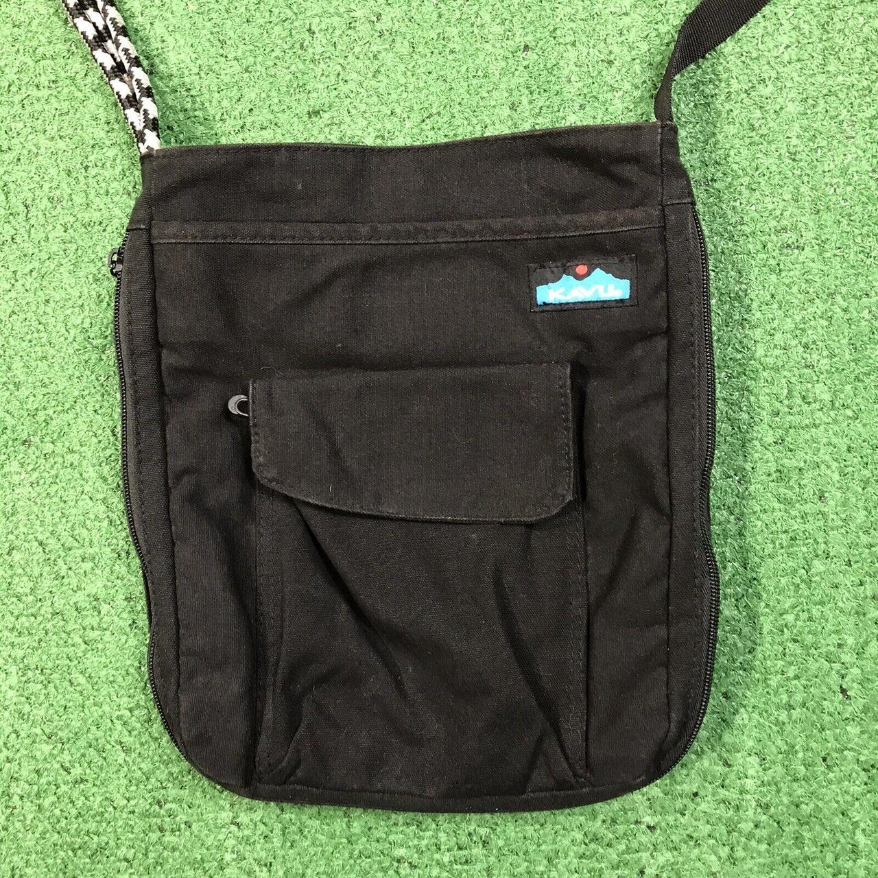 Kavu Rope Bag Crossbody Purse Black Canvas... Depop