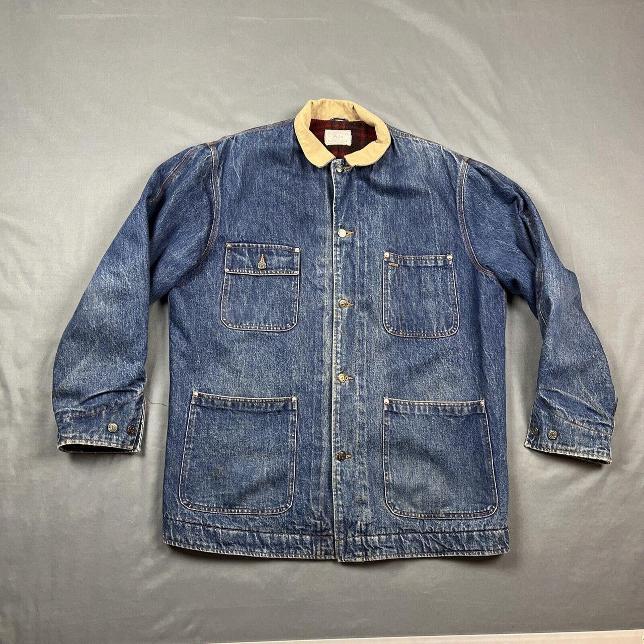 Vintage Polo Ralph Lauren denim jacket Wool flannel - Depop