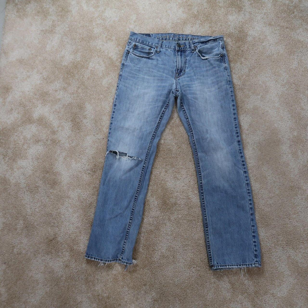 American Eagle Slim Straight Jeans Men's 32x32 Blue... Depop