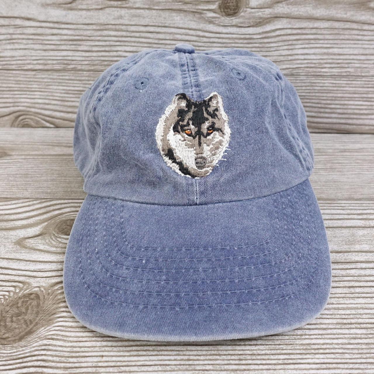 Wolf Men's Blue Hat Depop