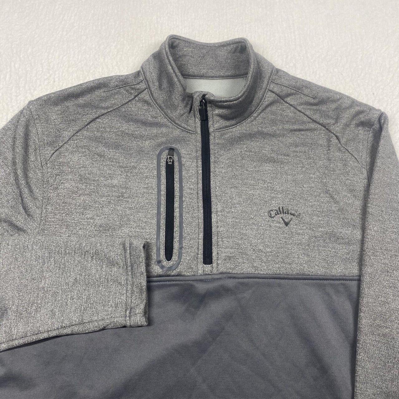 Callaway Golf 1/4 Zip Fleece Sweater Mens Large Gray... Depop