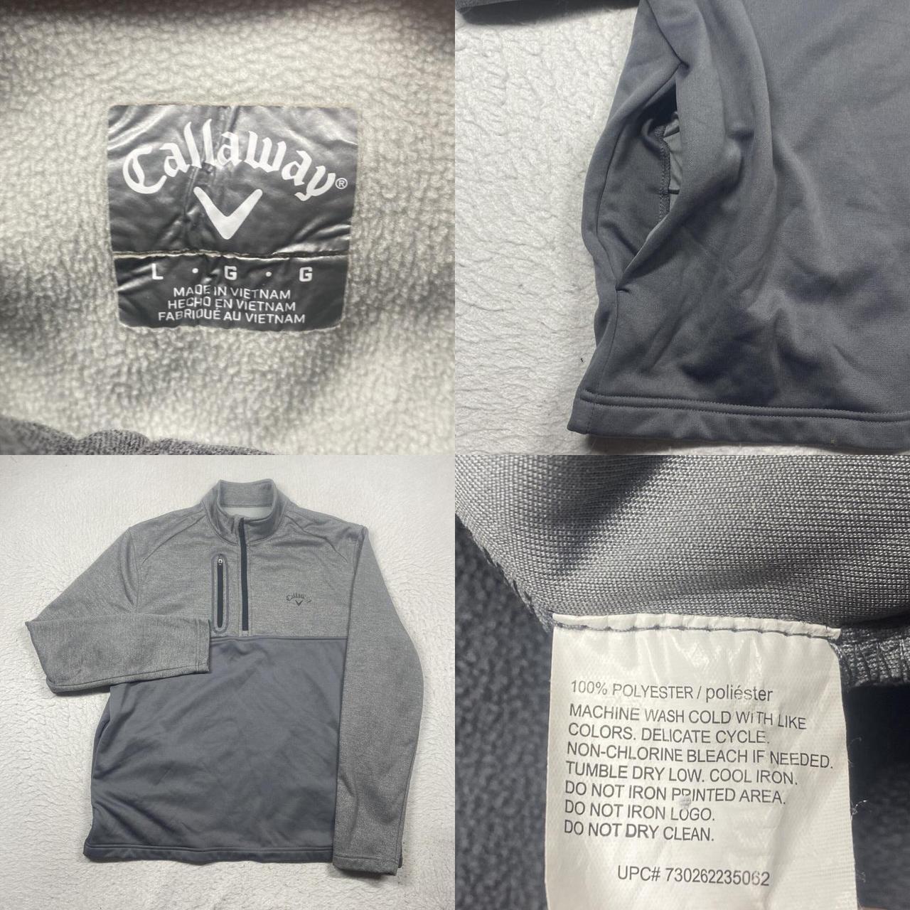 Callaway Golf 1/4 Zip Fleece Sweater Mens Large Gray... Depop