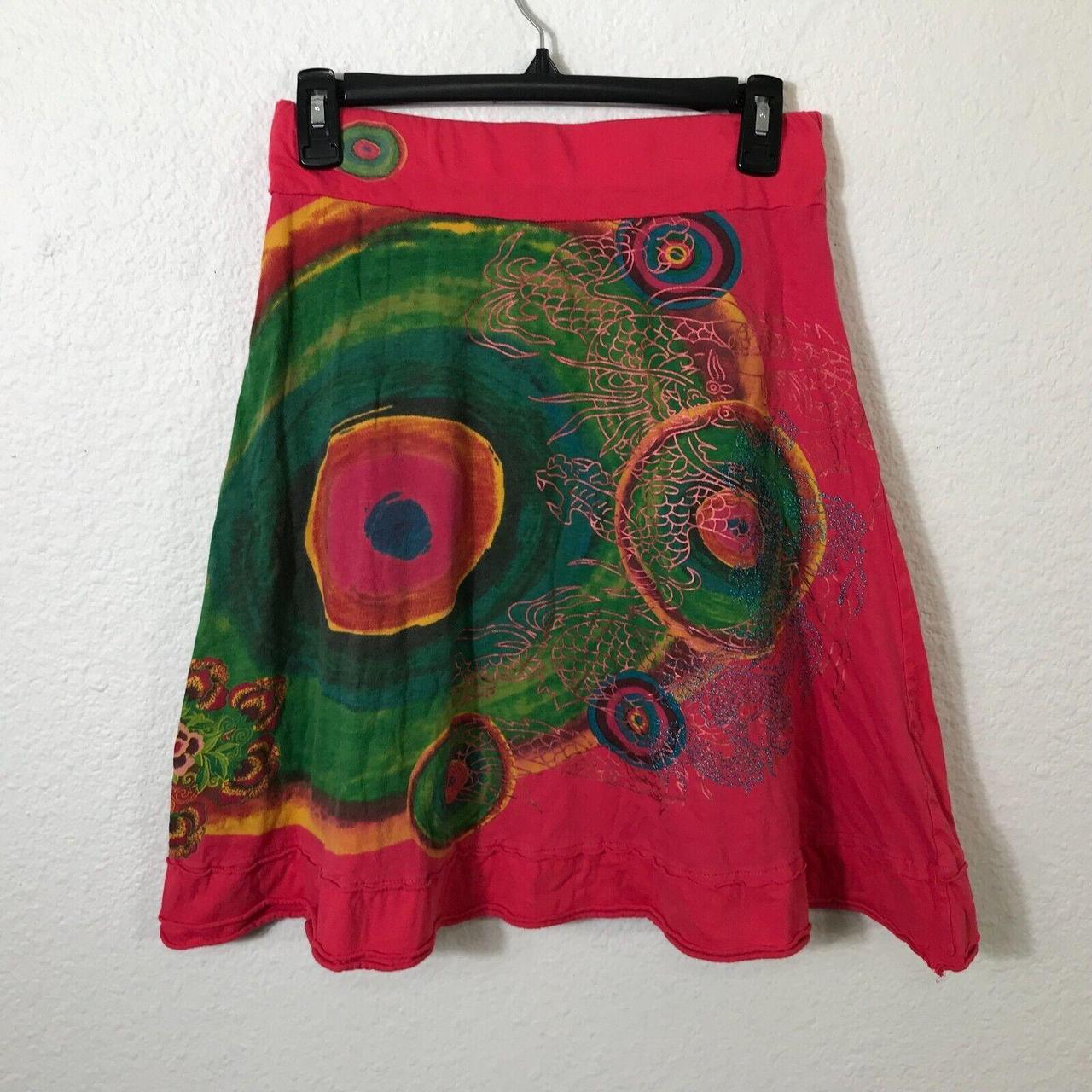 Desigual Skirt Women's Size S Multicolor Geometric... Depop