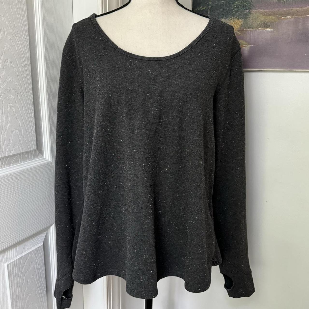 Jessica Simpson dark grey open back sweatshirt with. Depop