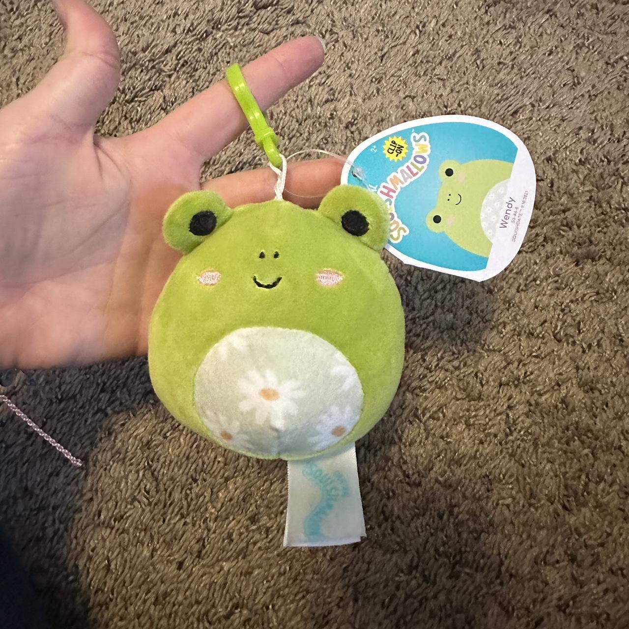 3.5” Wendy the Frog Squishmallow Clip On, this is the