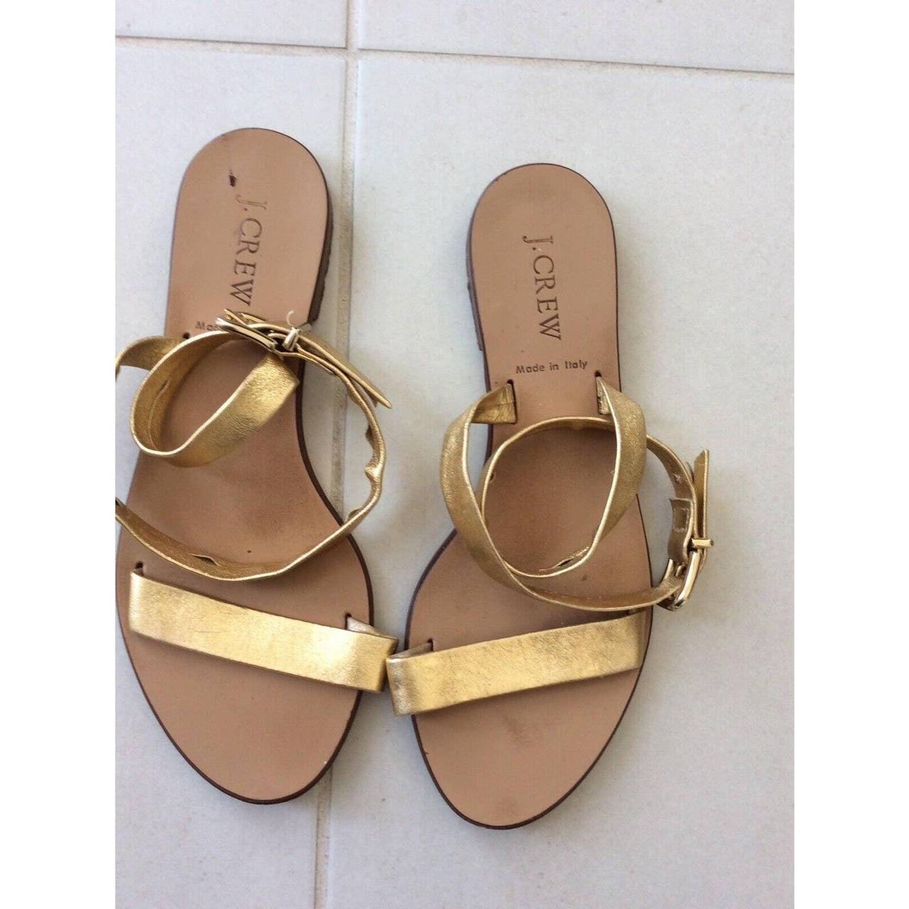 J crew sale gold sandals