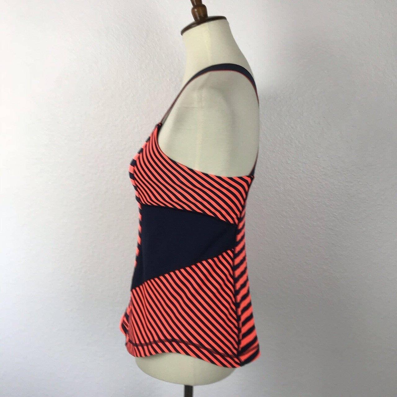 Orange Strappy Cross Back Lululemon Tank Top Size - Depop